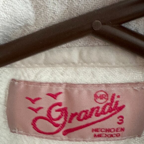 Grandi Women's Ivory Top, Sleeveless, Medium, Button Down Shirt - Picture 7 of 9